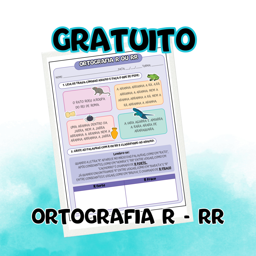 Rr E R Ortografia: Uso do R e RR – Arquivo PDF Gratuito – Arrisque e Rabisque