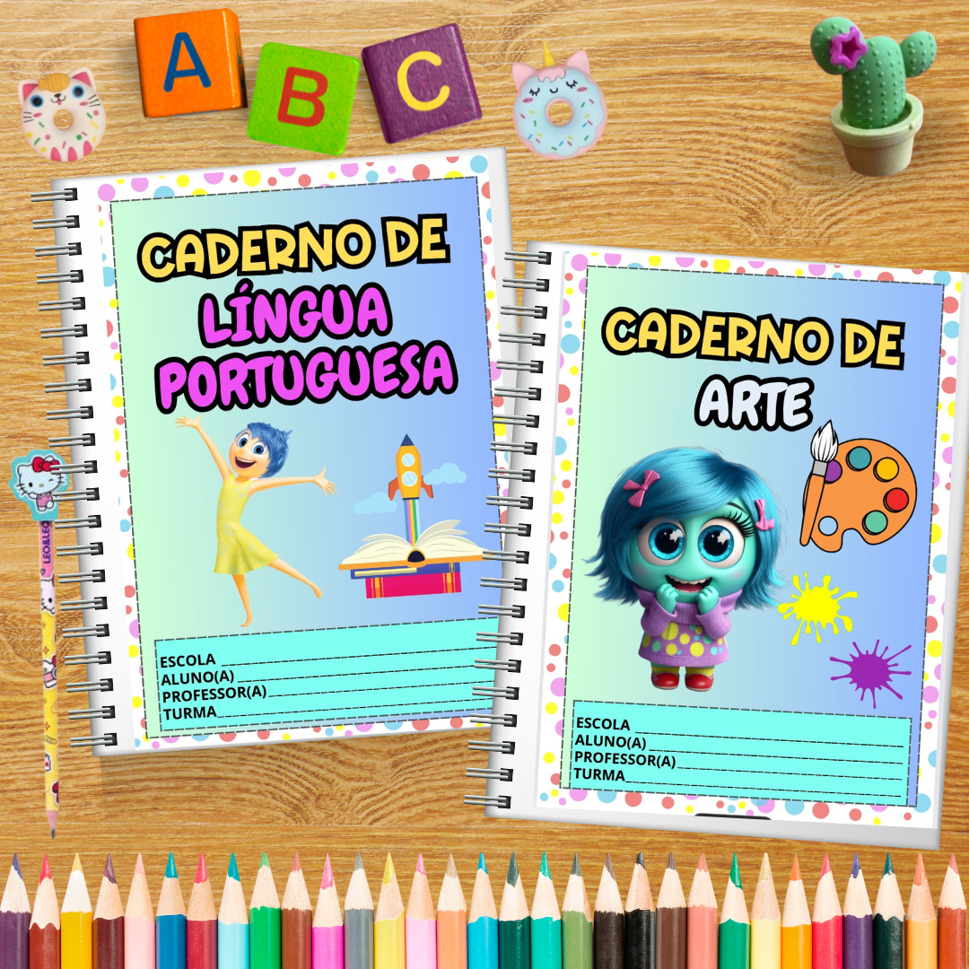 CAPAS DE CADERNO DIVERTIDAMENTE