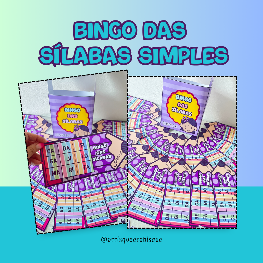 BINGO DAS SÍLABAS SIMPLES