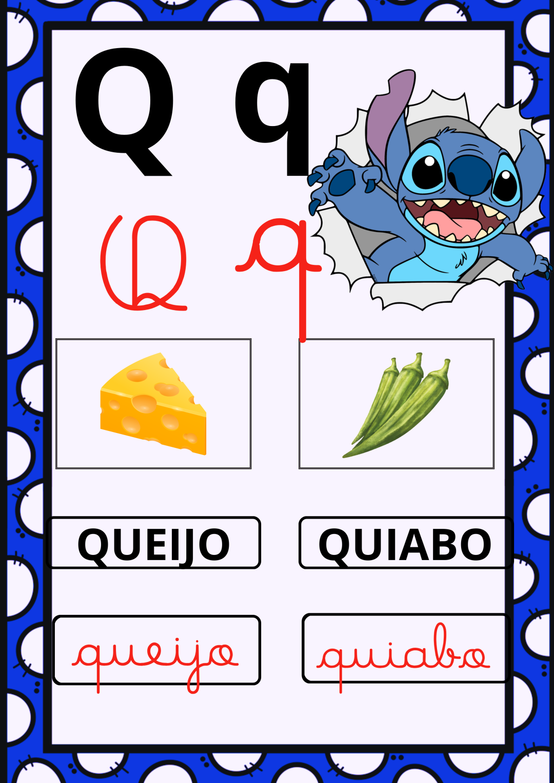 ALFABETO DE PAREDE STITCH – Arrisque e Rabisque
