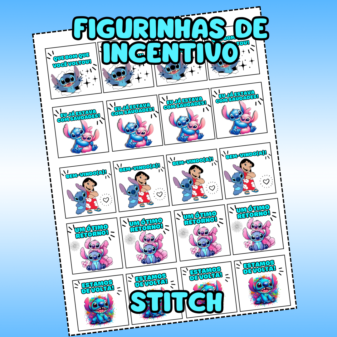 FIGURINHAS DE INCENTIVO VOLTA ÀS AULAS - STICH