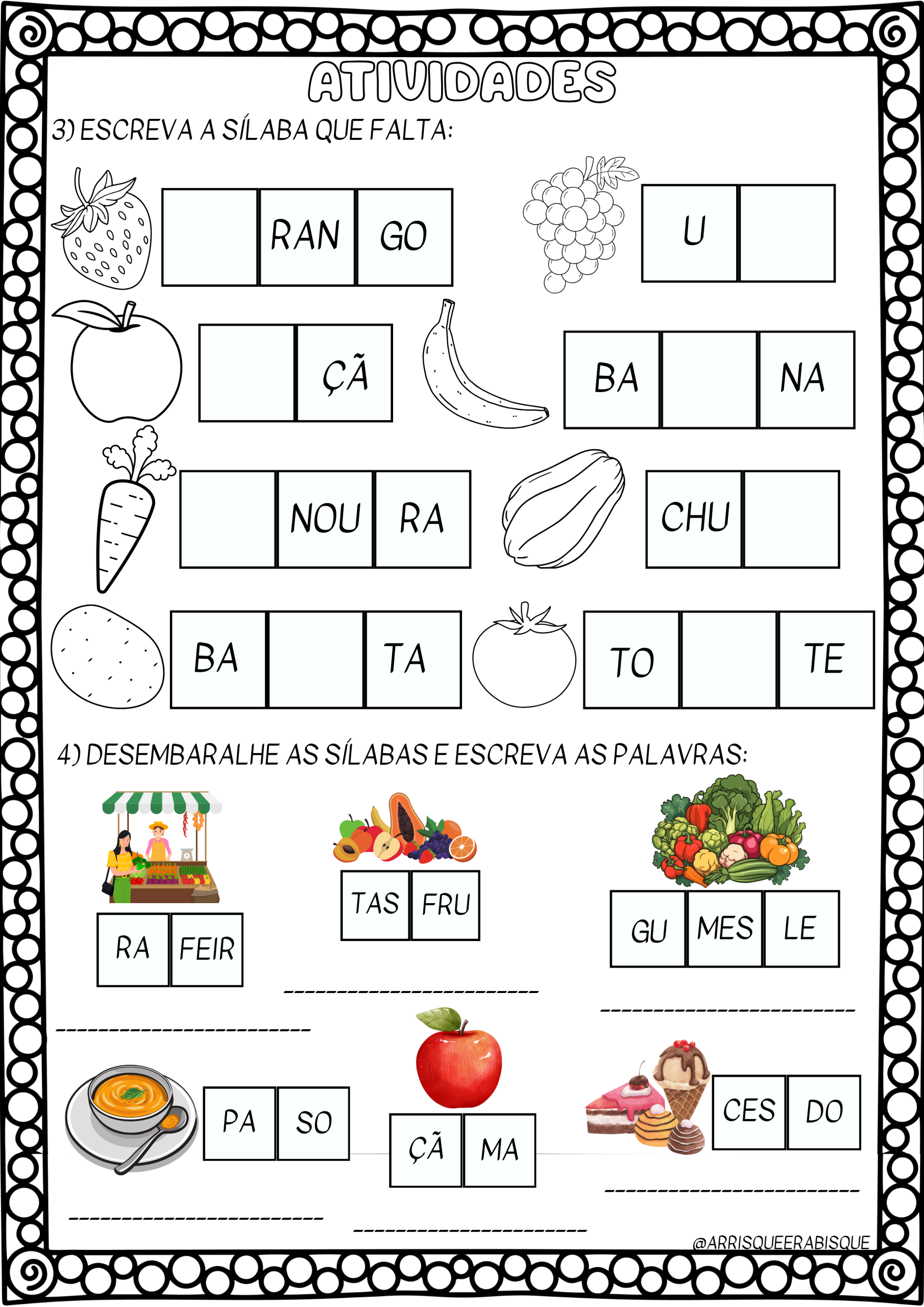 BOBBIE GOODS – ATIVIDADES CONTEXTUALIZADAS – ALFABETIZAÇÃO – Arrisque e ...
