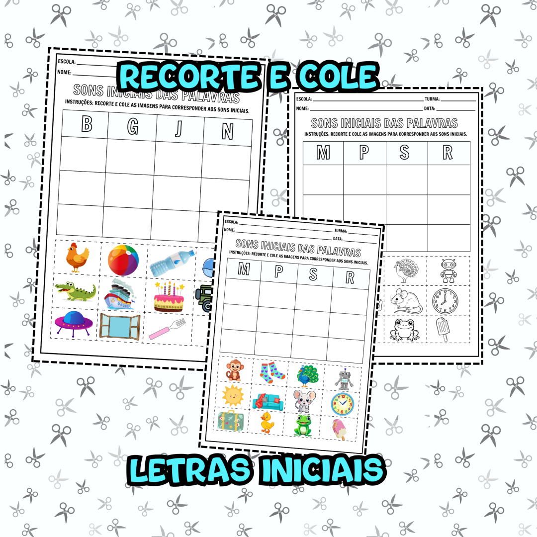 RECORTE E COLE SONS INICIAIS - CONSOANTES