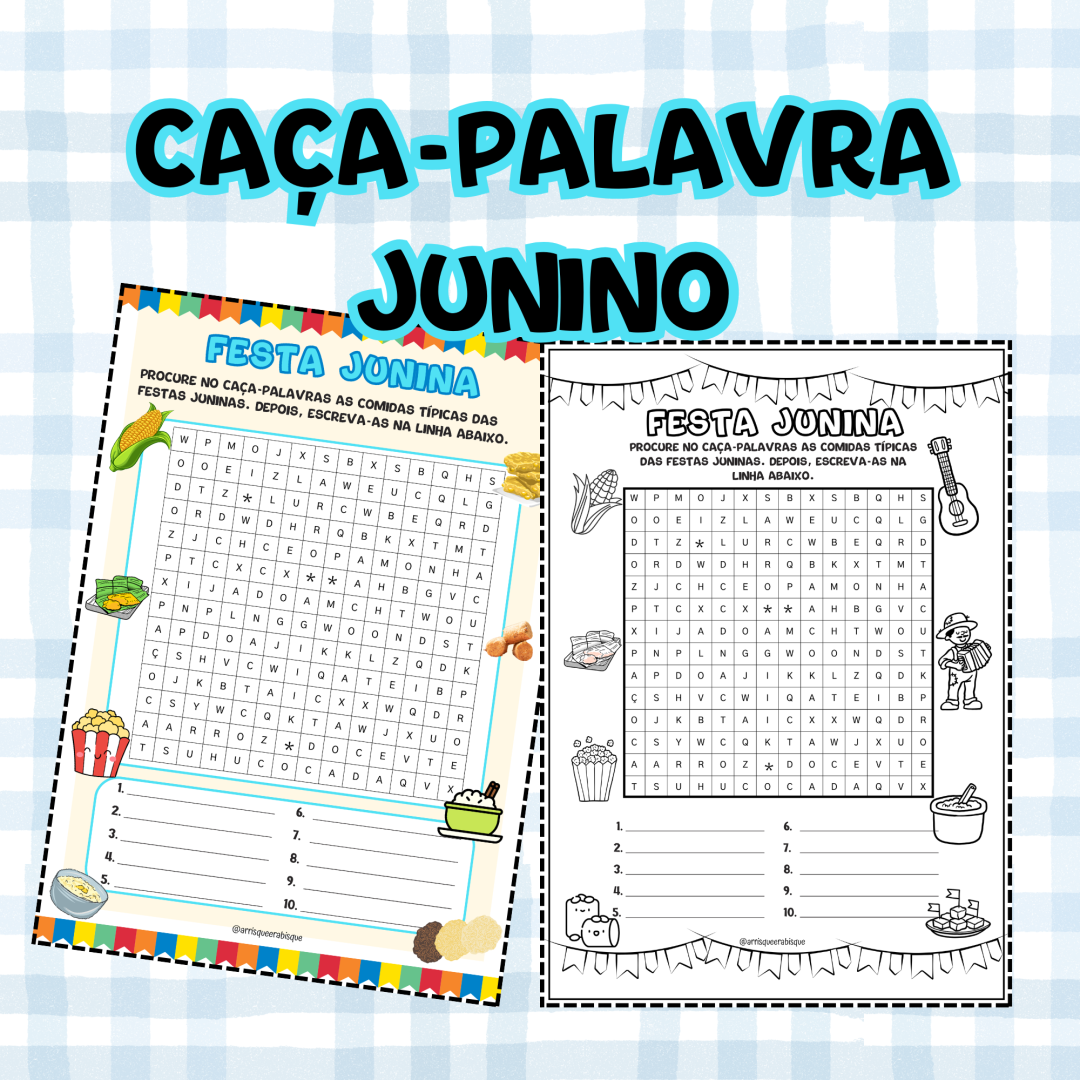 CAÇA-PALAVRA JUNINO