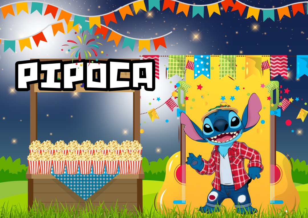 🎉 Cartazes Festa Caipira com o Stitch – Kit PDF para Imprimir! 🌽✨ - Imagem 3