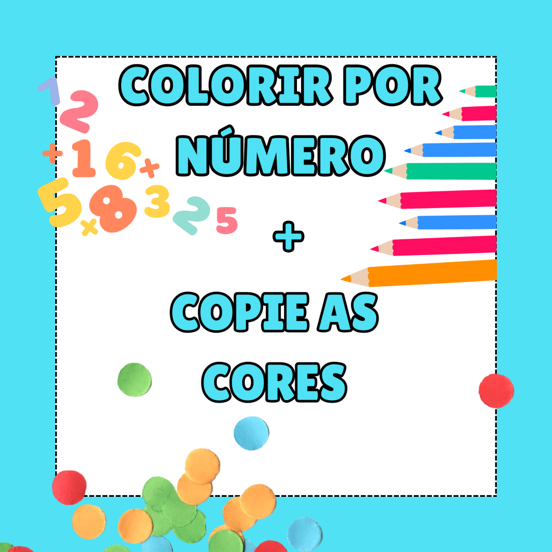 COLORIR POR NÚMERO + COPIANDO AS CORES