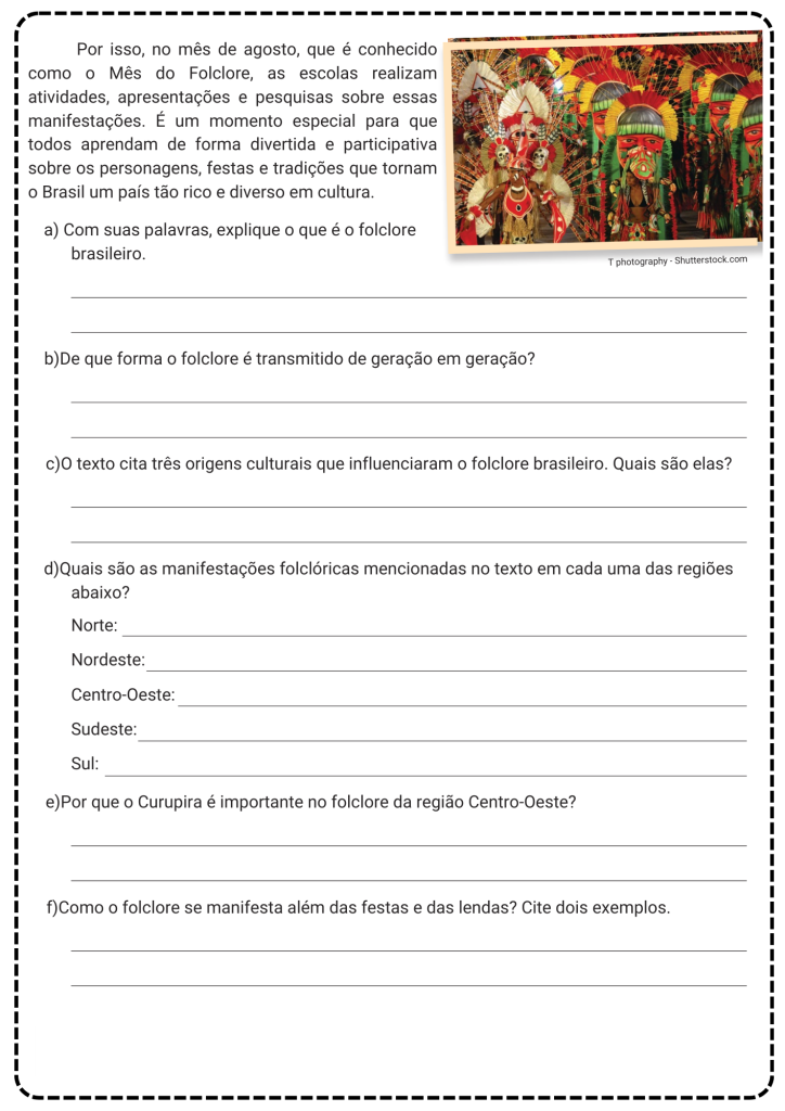 ATIVIDADES DE GEOGRAFIA: CELEBRANDO O FOLCLORE BRASILEIRO – 6º E 7º ANO ...