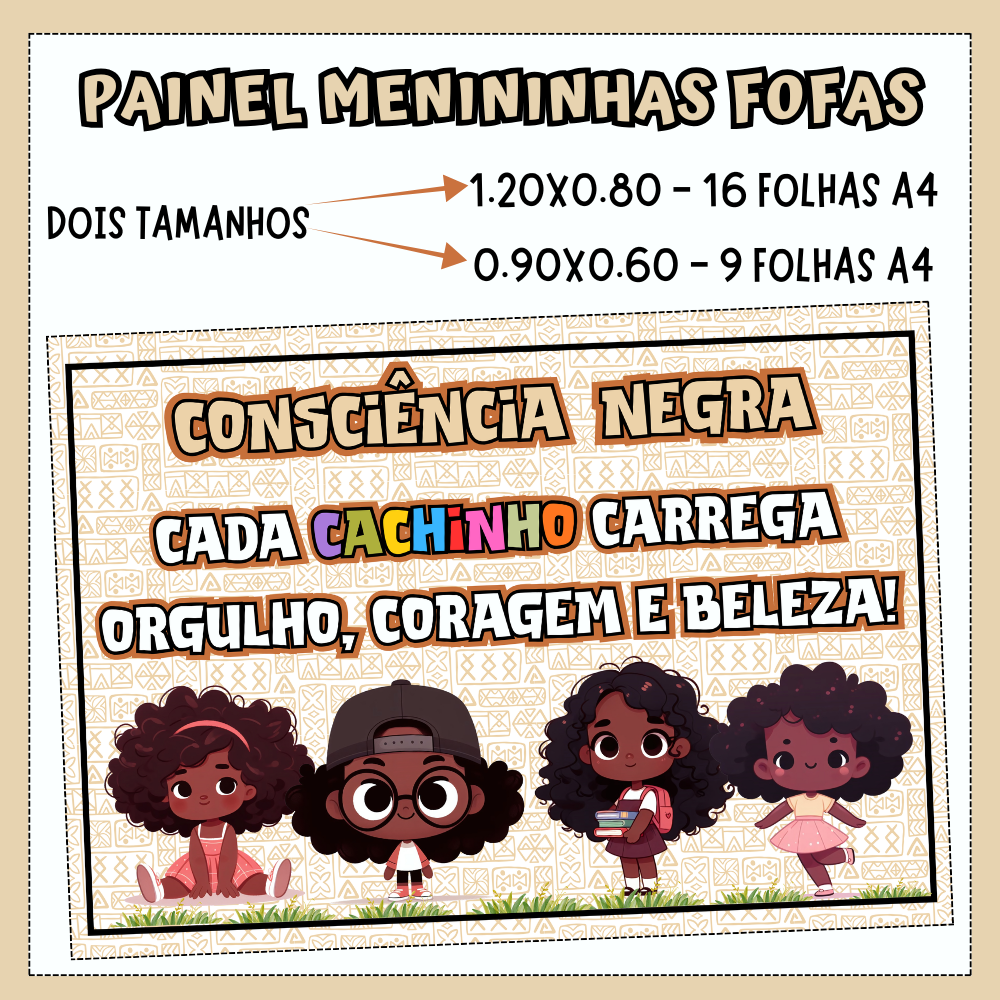 Painel Consciência Negra - Menininhas fofas!