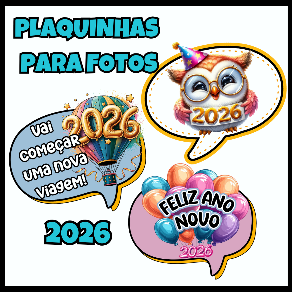 PLAQUINHAS PARA ANO NOVO 2026