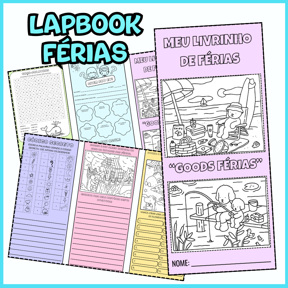 Lapbook “Meu Livrinho de Férias – Goods Férias”