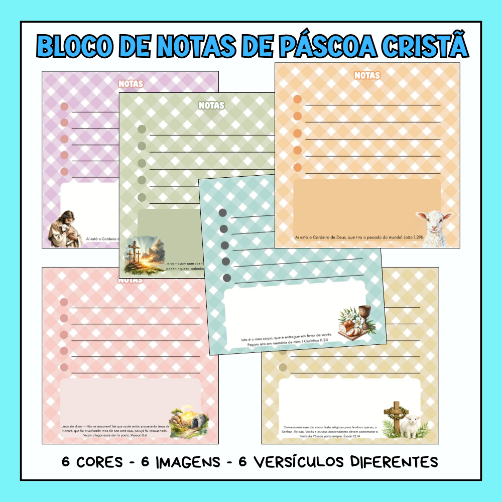 BLOQUINHO DE ANOTAÇÕES PÁSCOA CRISTÃ
