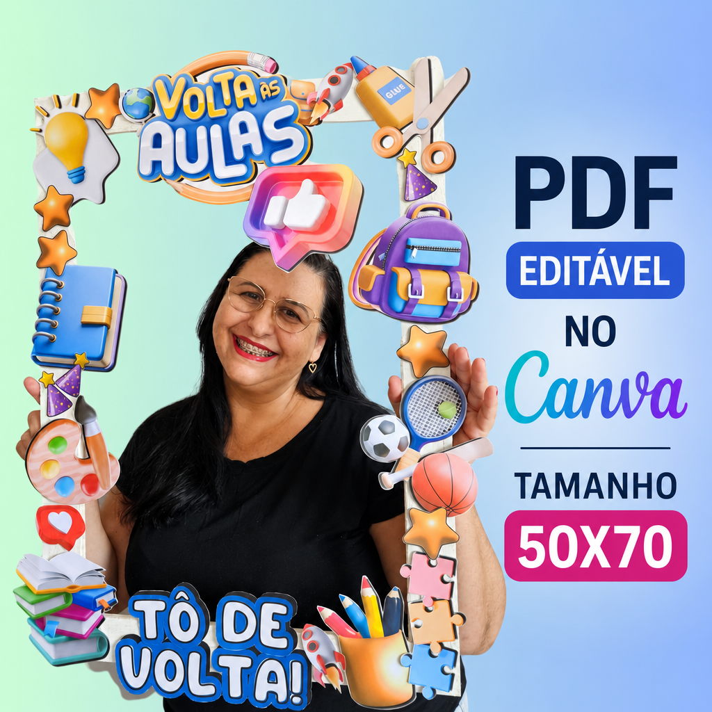 MOLDURA VOLTA ÀS AULAS - TÔ DE VOLTA
