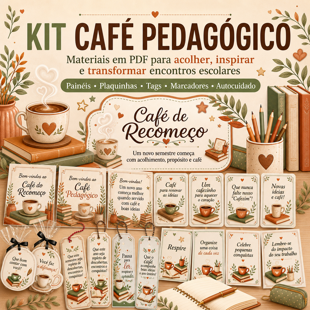 Kit Café Pedagógico - Início de ano, Início de semestre e durante o ano - em PDF